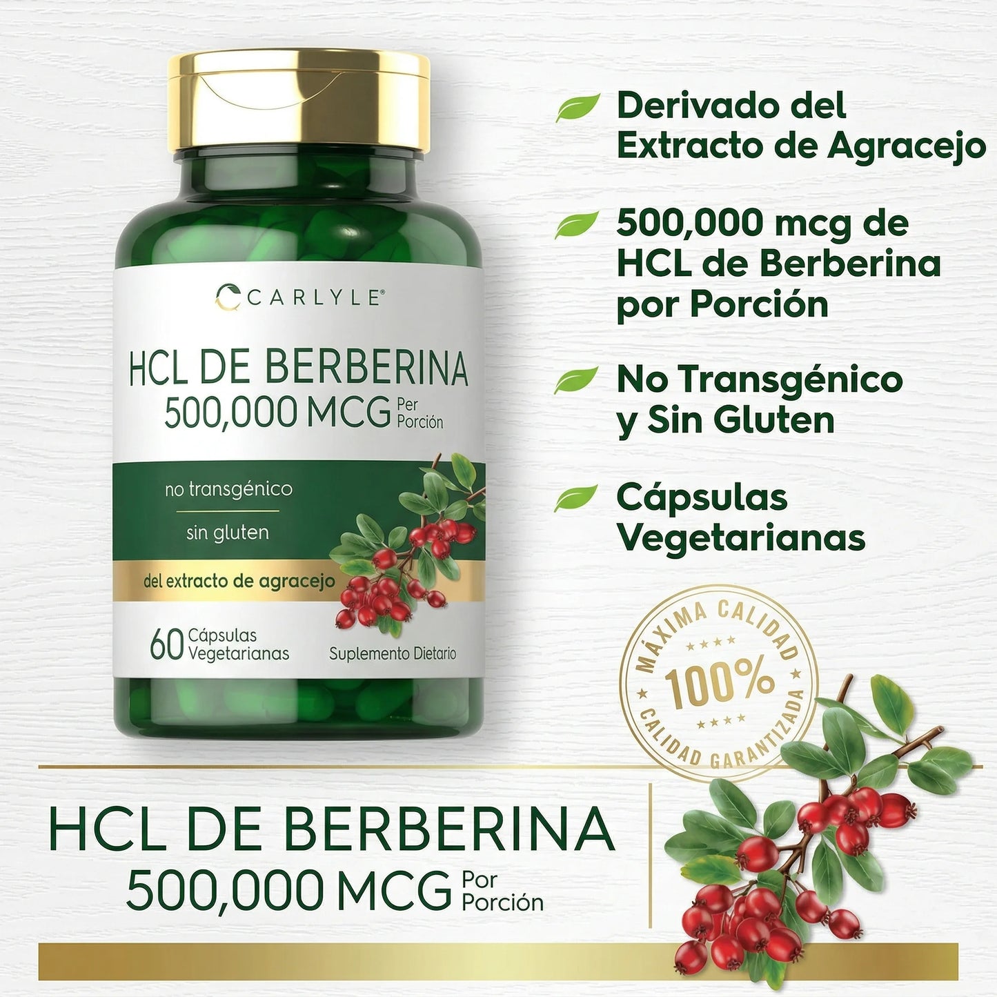 Suplemento Berberina™ Control y Vitalidad 60 cápsulas