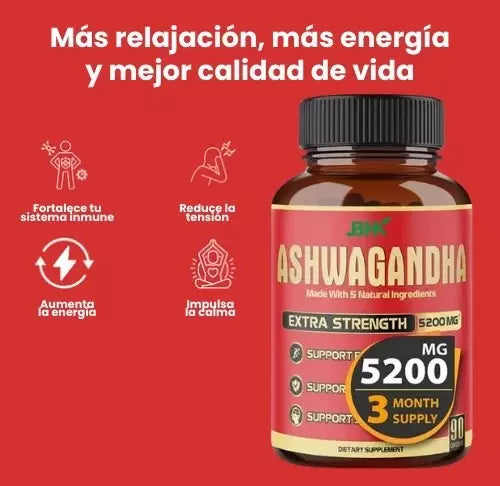 Ashwagandha Suplemento Natural 90 Cápsulas