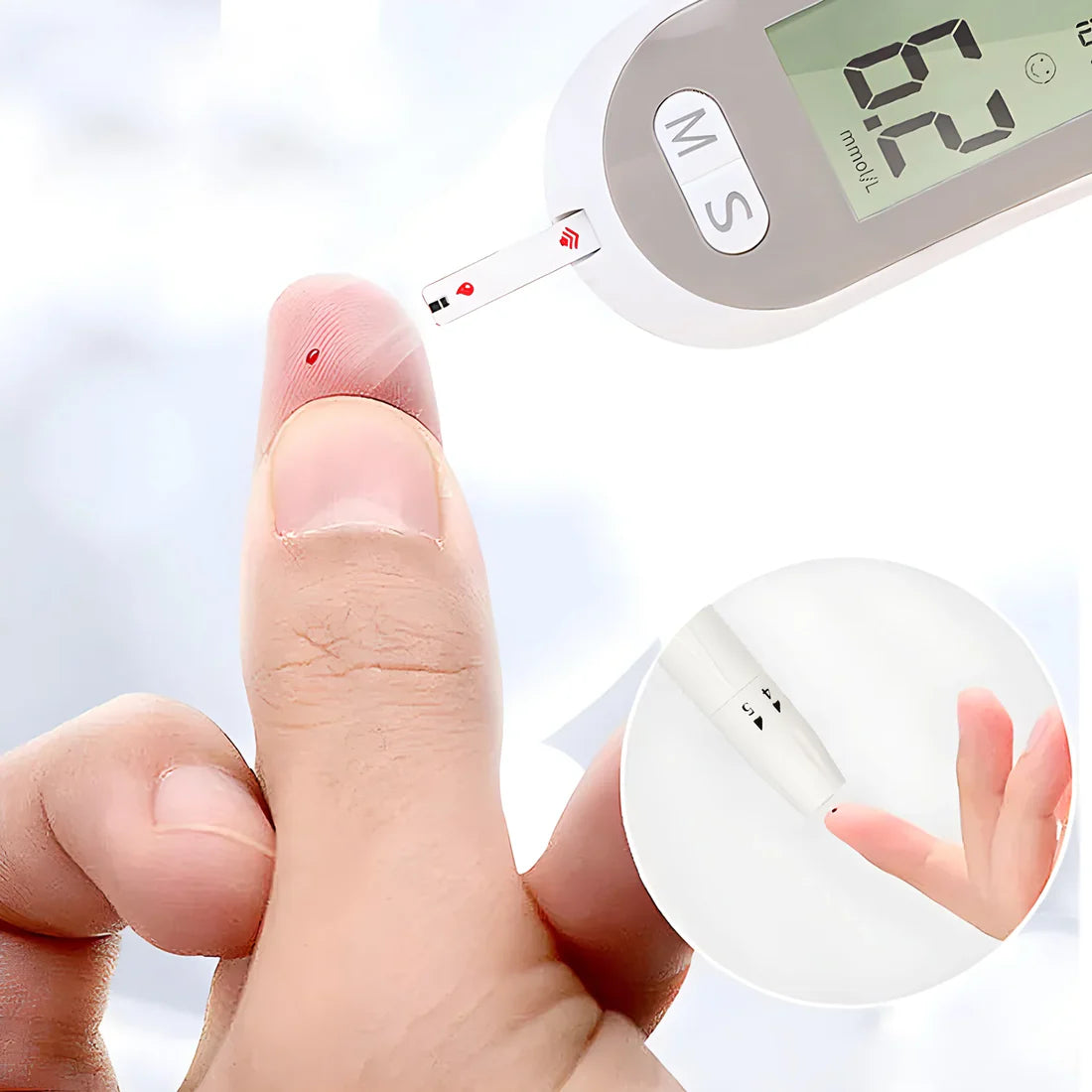 Glucotest™ Kit Medidor Digital de Glucosa Portátil