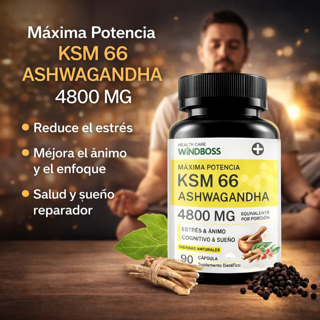 Ksm 66™ Suplemento con Ashwagandha 90 Capsulas