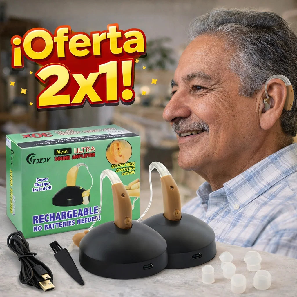 ClearSound™ Audífono Recargable Amplificador de Sonido  ¡2x1!