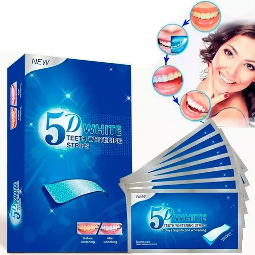 5D White™ Pegatinas de Blanqueamiento Dental 7 Pares