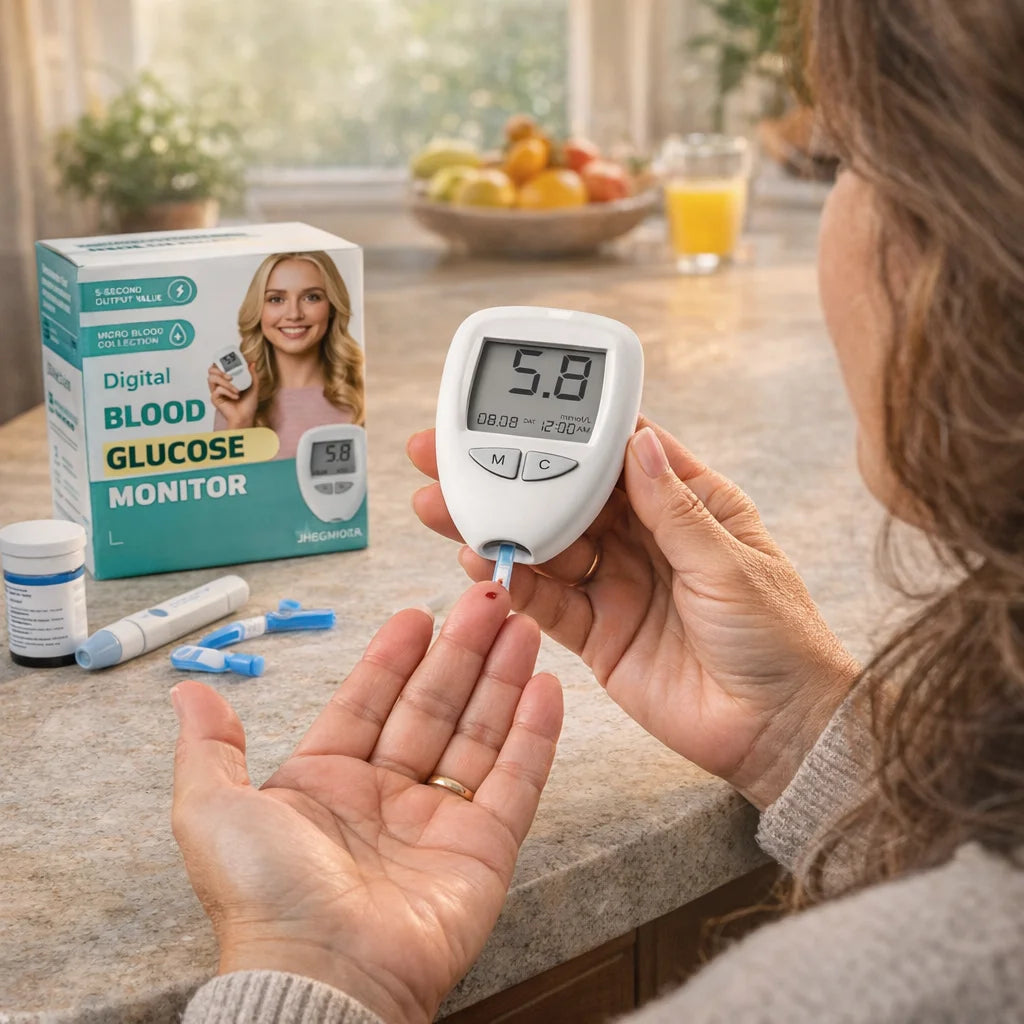 GlucoCheck Pro™ Glucómetro Digital Portátil
