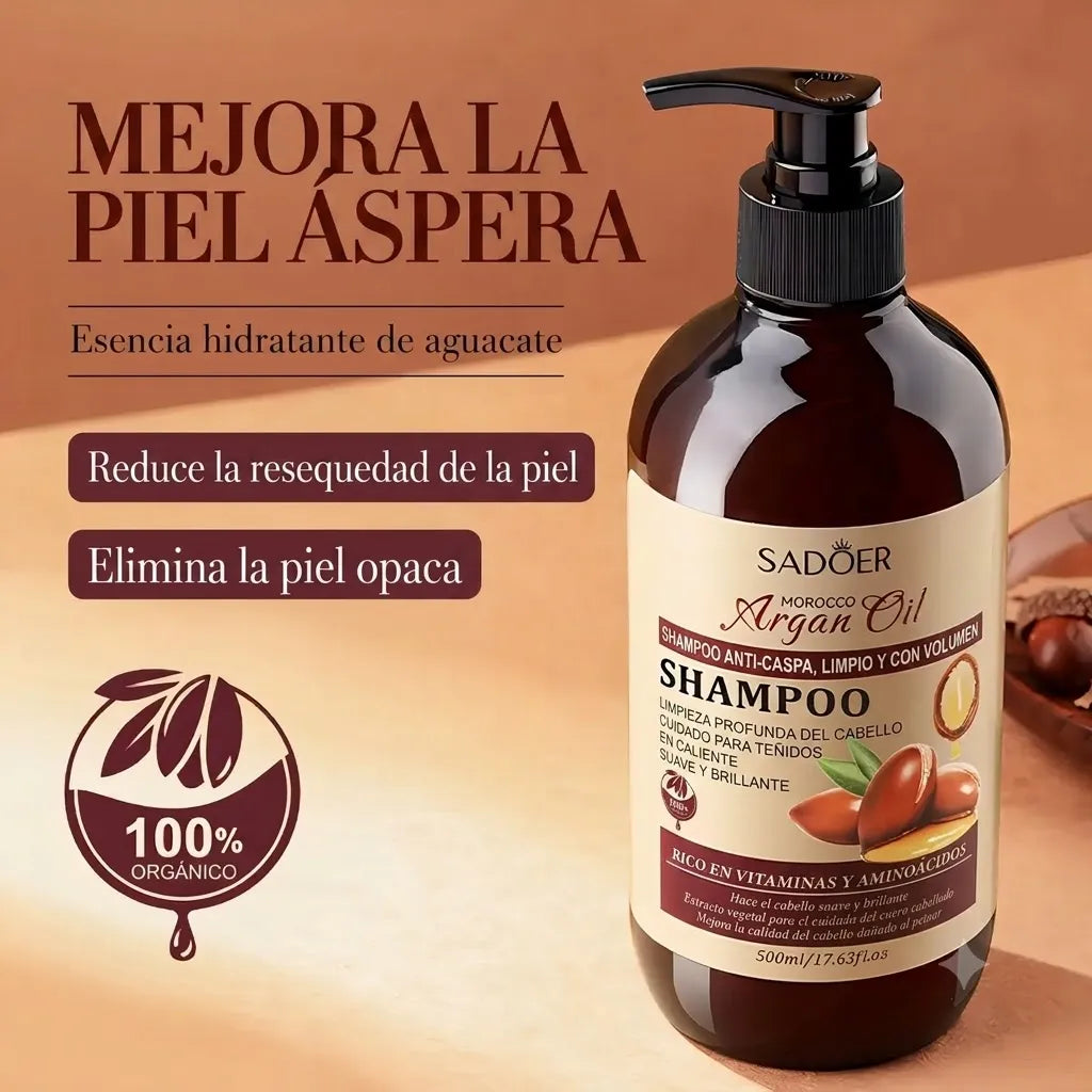 ArganLuxe™ Shampoo Aceite de Argán Anticaspa