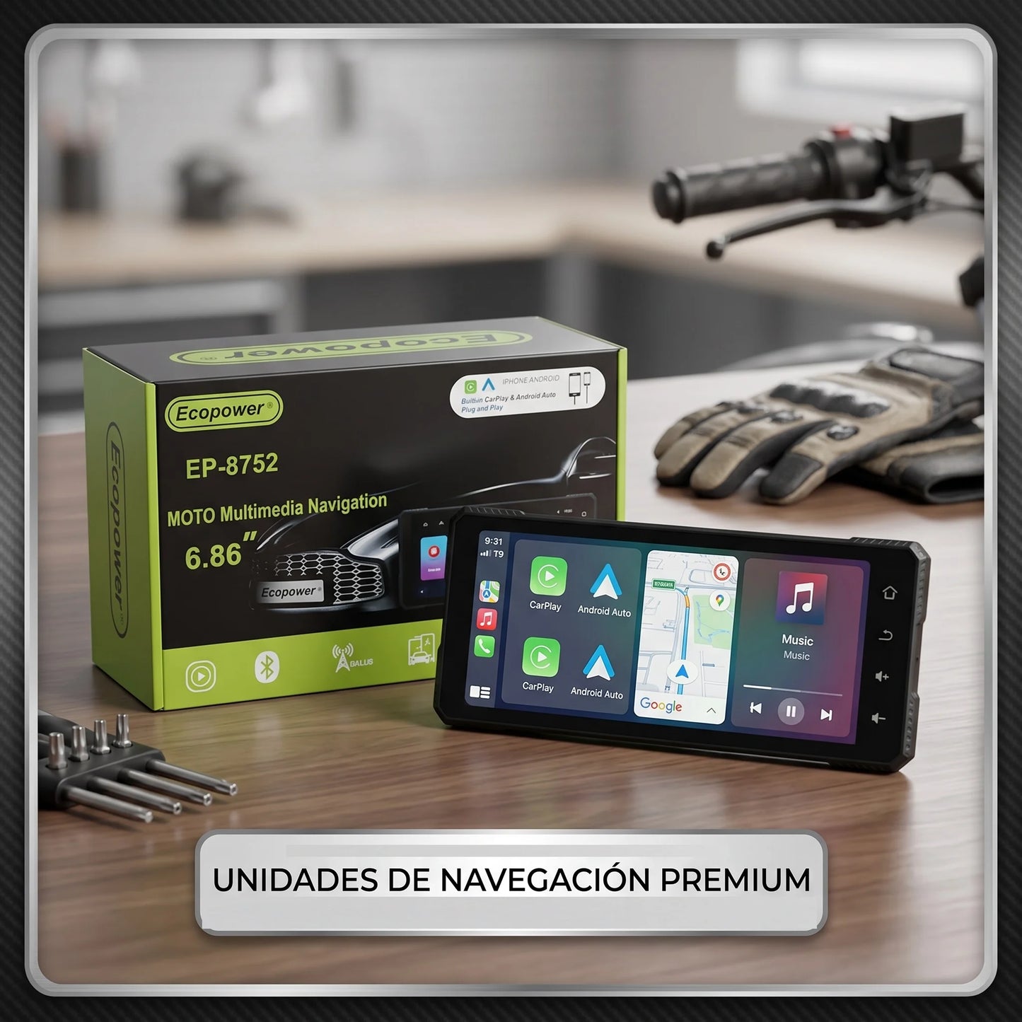 MotoPlay Pro™ Pantalla Multimedia Inteligente para Moto