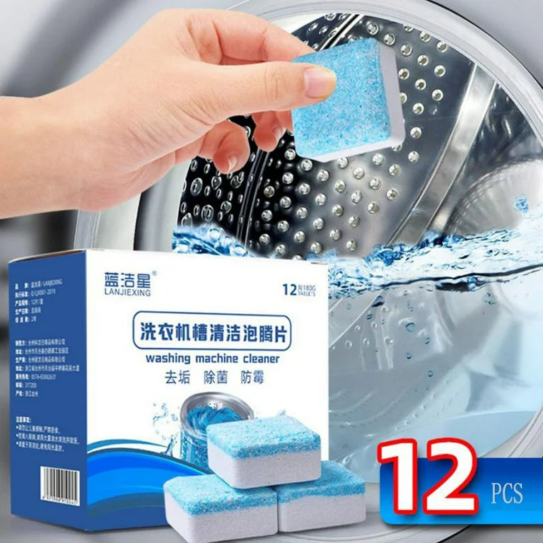 CleanDrum™ Pastillas de Limpieza para Lavadora (12 Pack)