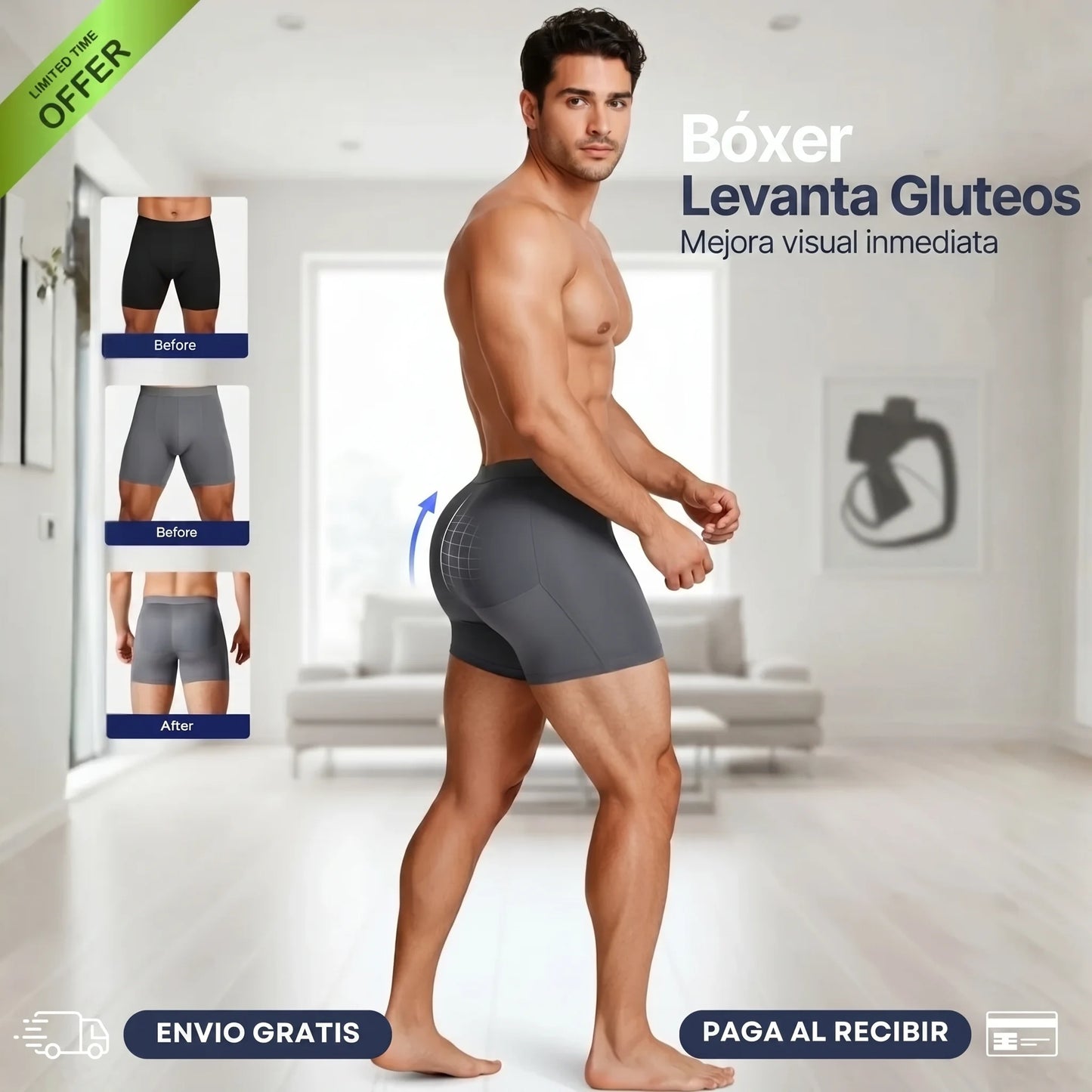 Jockmail™ Bóxer Levanta Glúteos para Hombre ¡2x1!