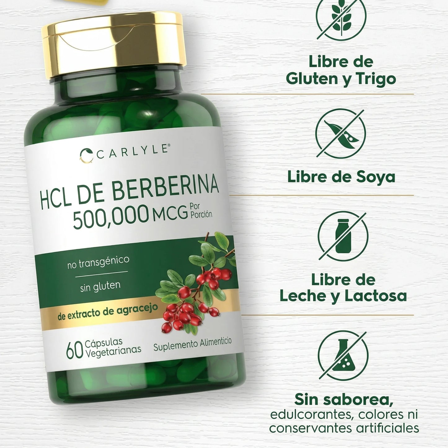 Suplemento Berberina™ Control y Vitalidad 60 cápsulas