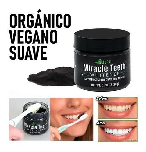 Miracle Teeth™ Blanqueador Natural con Carbón Activado