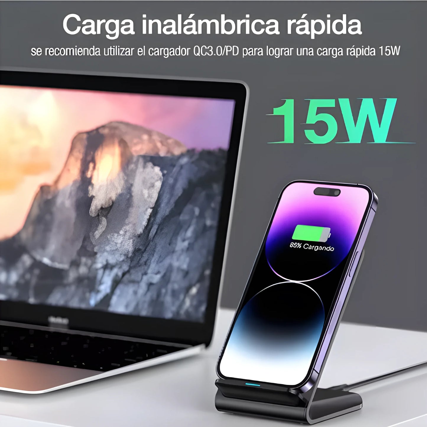 ChargePro™ Cargador Inalámbrico carga Rápida 15W