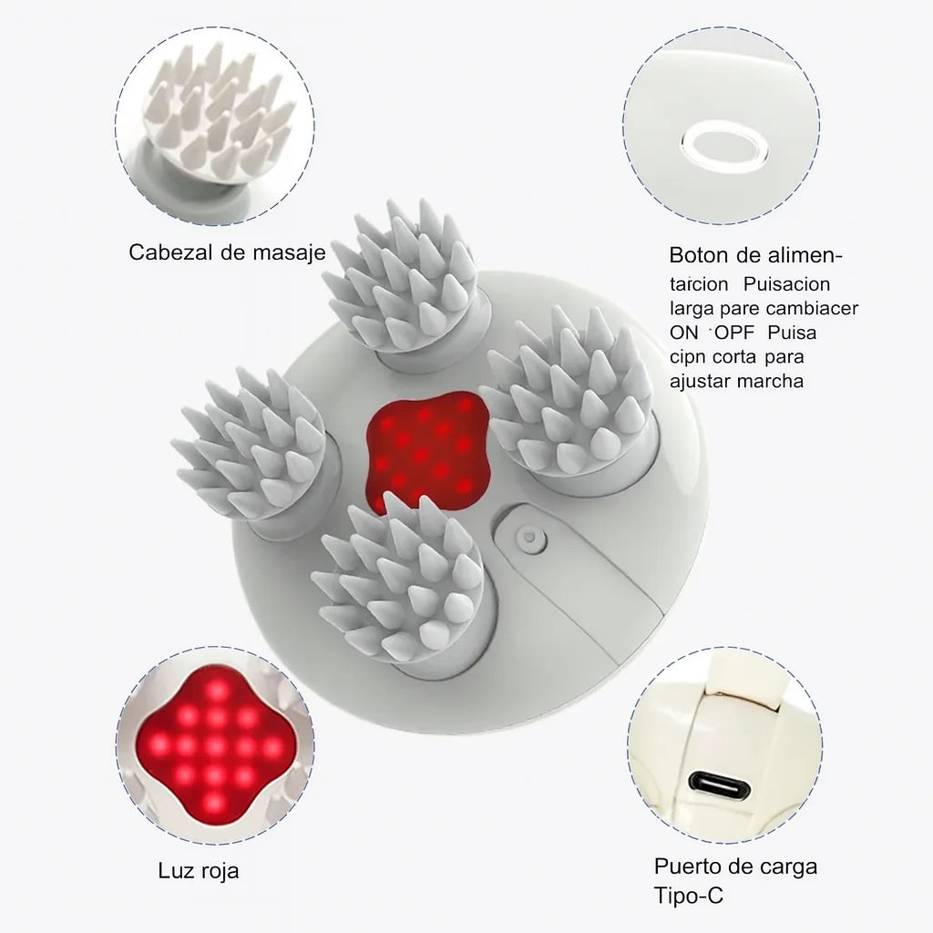 CapilZen™ Masajeador Eléctrico de Cuero Cabelludo y Cuerpo Completo