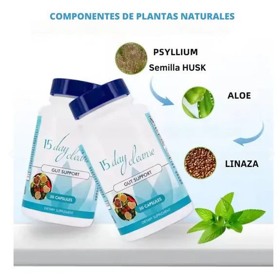 15 Day Cleanse™ Limpieza Natural Inntestinal en Solo 15 Días