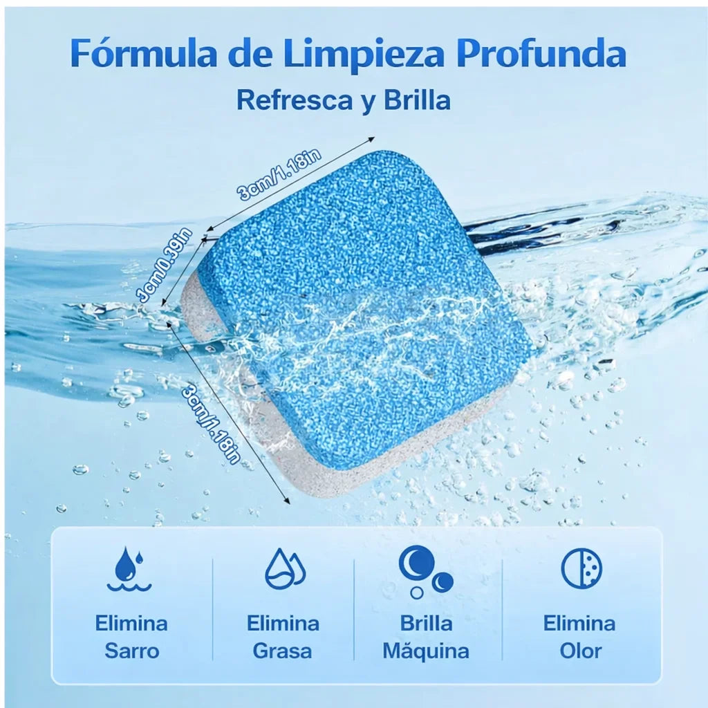 CleanDrum™ Pastillas de Limpieza para Lavadora (12 Pack)