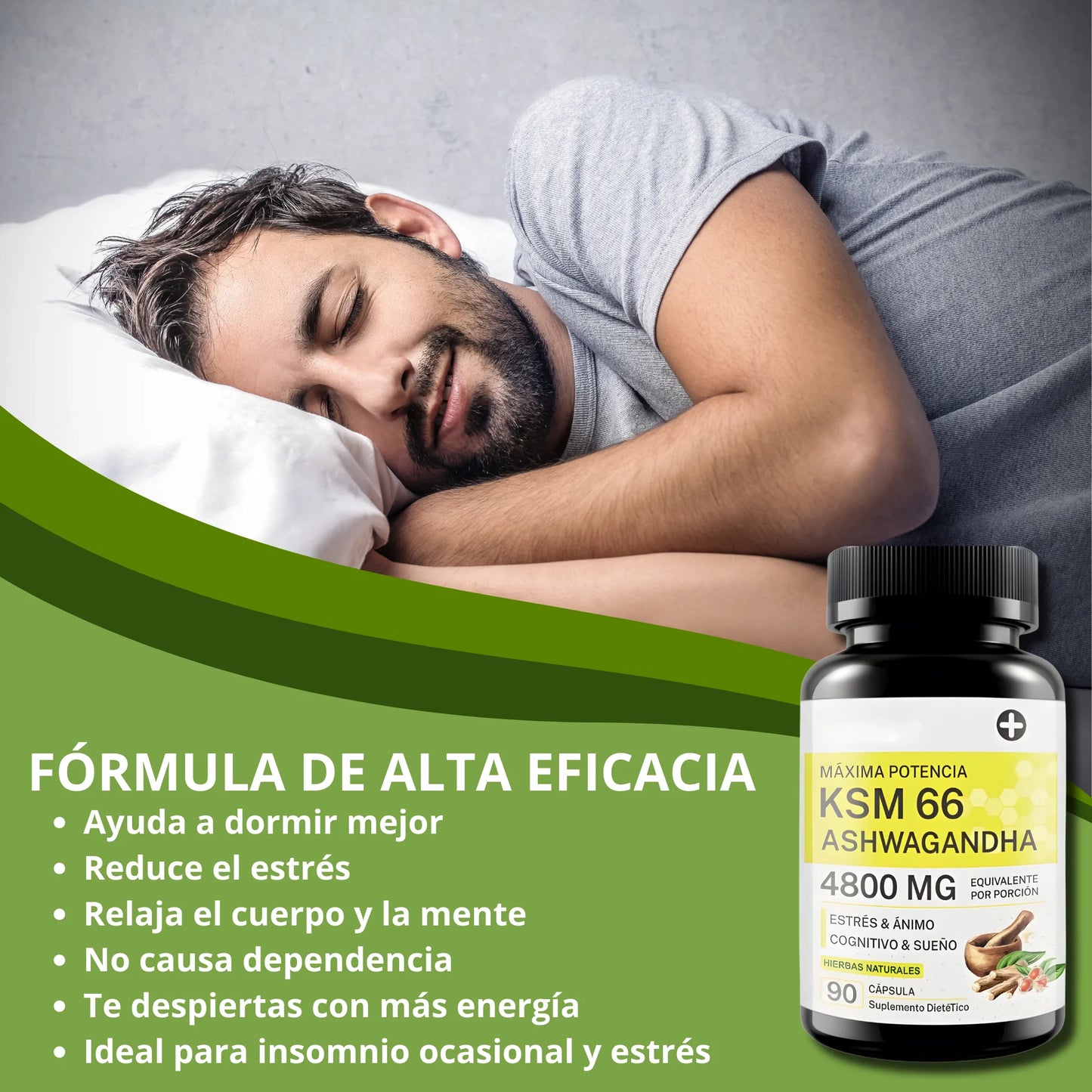 Ksm 66™ Suplemento con Ashwagandha 90 Capsulas