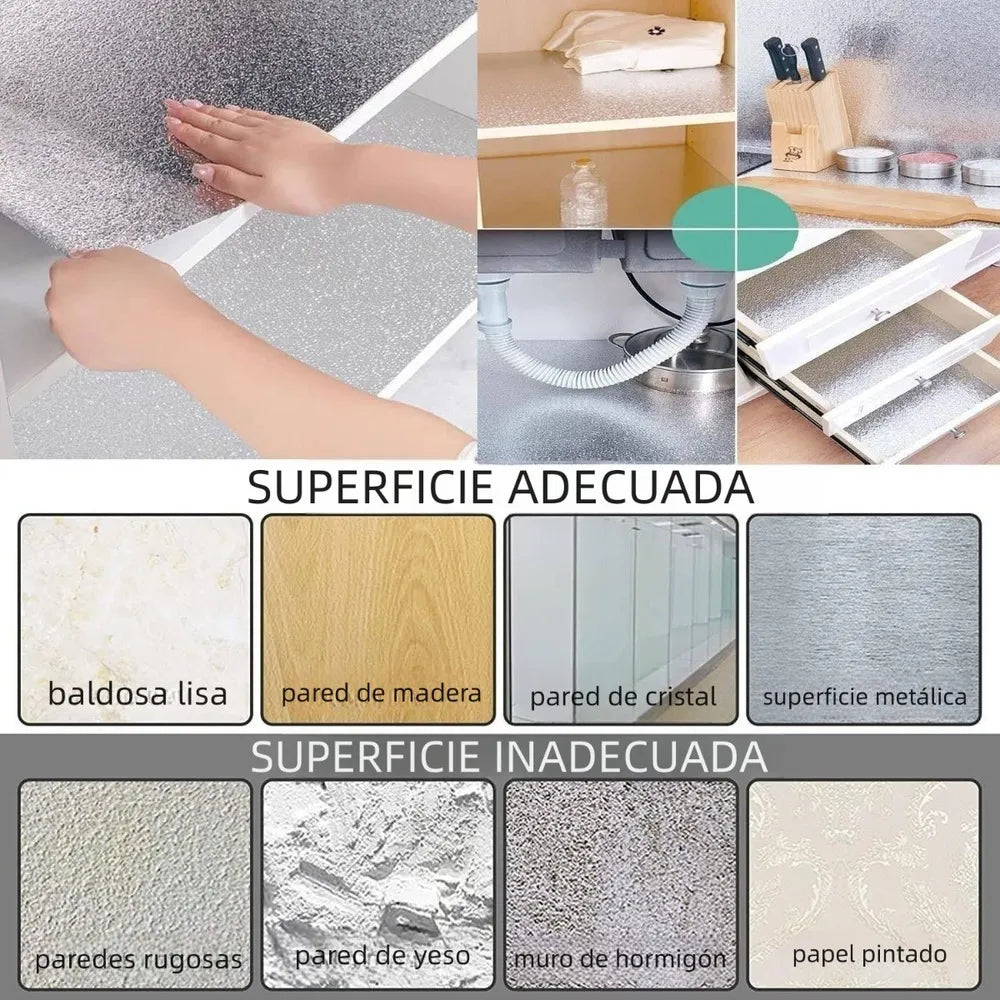 KitchenShield™ Papel Aluminio Térmico Autoadhesivo
