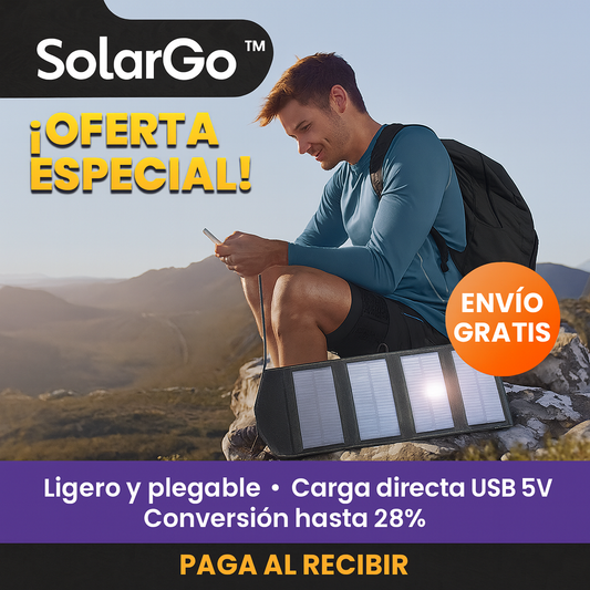 SolarGo™ Tu cargador Solar Plegable