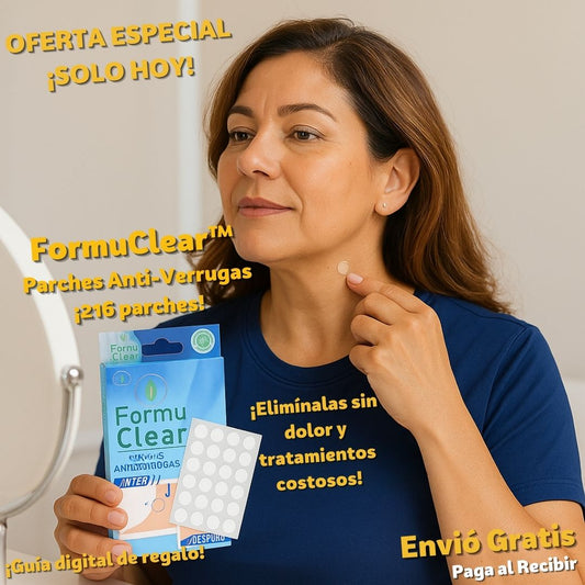 FORMU CLEAR™ Piel libre de verrugas sin dolor ¡216 parches!