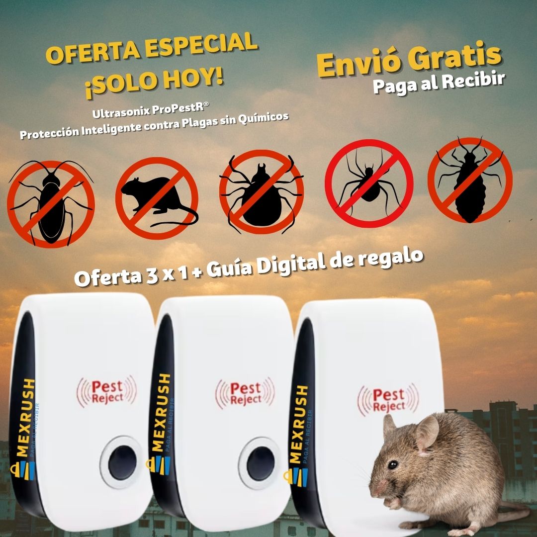 Ultrasonix ProPestR® Protección contra Plagas sin Químicos 3x1