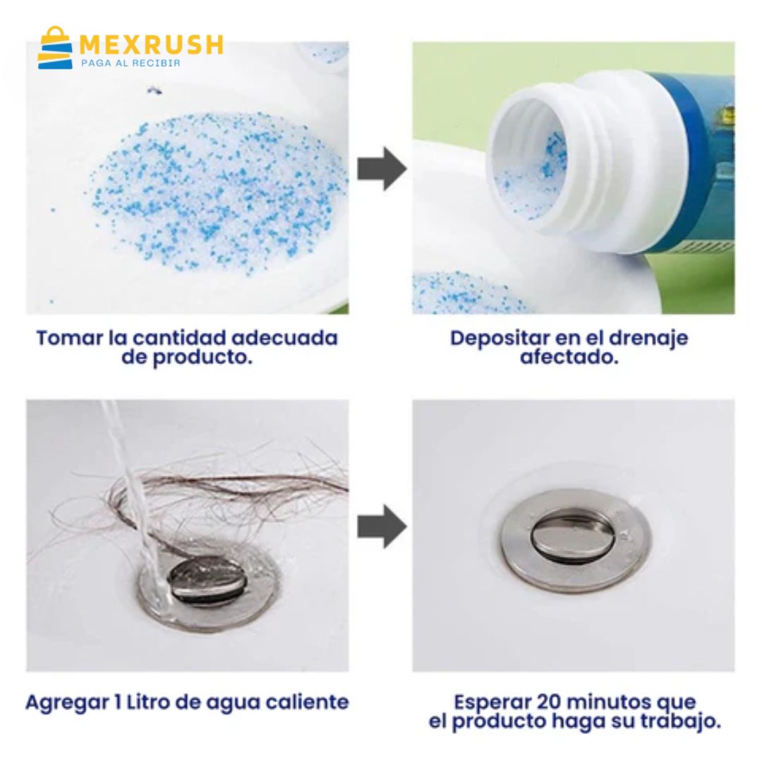 TurboFlow Max Desbloquea tus tuberías en minutos, sin químicos agresivos 2x1