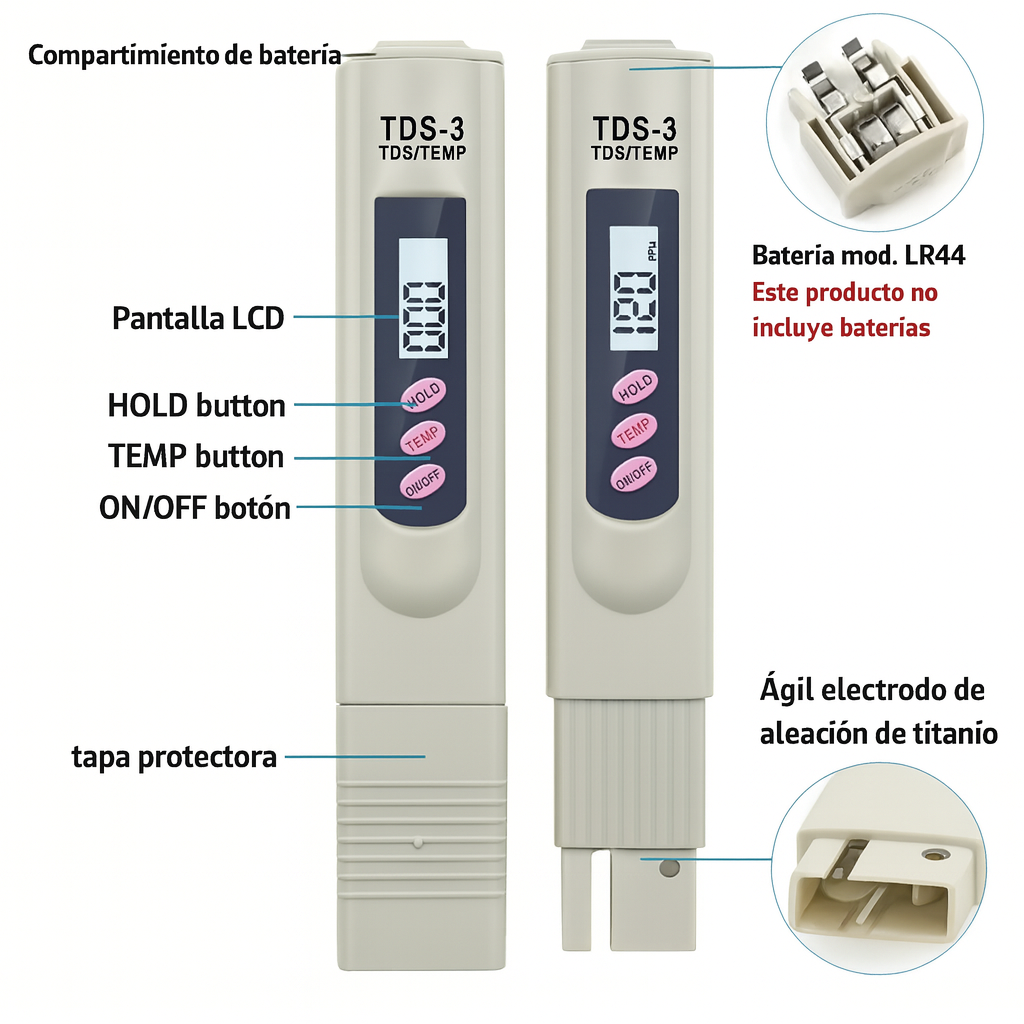 AquaCheck™ Verifica la calidad de tu agua en segundos